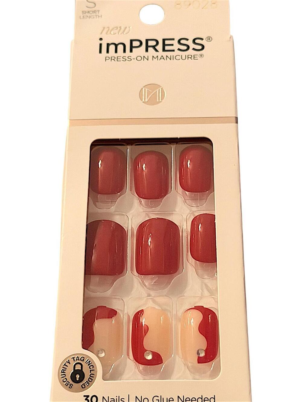 imPRESS Press-On Manicure Nails - Short Length, 30 Nails, No Glue Needed